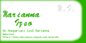 marianna izso business card